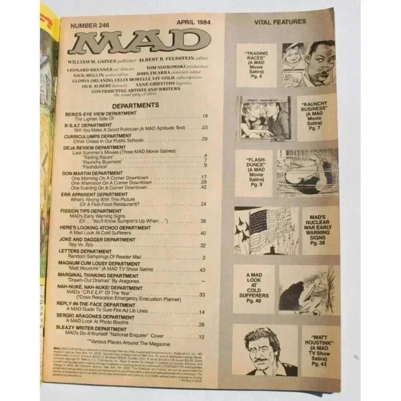 Vintage April 1984 MAD Magazine Comic Humor No. 246 - Picture 2 of 3